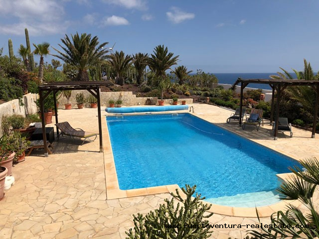 Im Verkauf! Eine einzigartige Villa mit Meerblick in einmaliger Lage im Süden von Fuerteventura