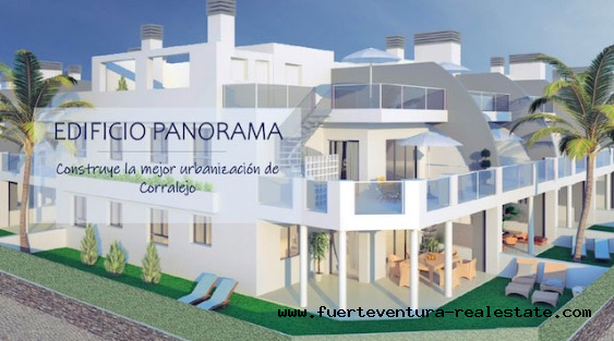 For sale! Urban plot in Corralejo with ocean view on Fuerteventura